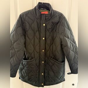 NWOT J Crew Women's Quilted Black Jacket Coat